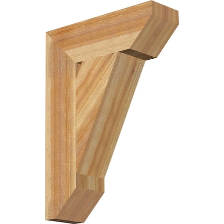 Ekena Millwork Traditional Slat Rough Sawn Bracket, Western Red Cedar, 6"W x 20"D x 28"H BKT06X20X28TRA06RWR